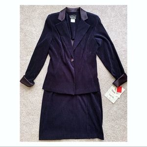 NWT 2-Piece Jacket and Skirt Suit in Dark Blue